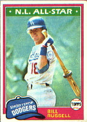 1981 Topps Baseball Cards      465     Bill Russell